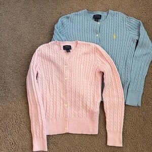 Polo Ralph Lauren girls cardigans, size medium